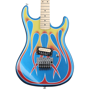 Kramer Baretta Electric Guitar - Blue Sparkle with Flames