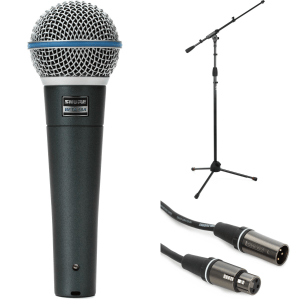 Shure Beta 58A Handheld Microphone with Deluxe Stand and Cable