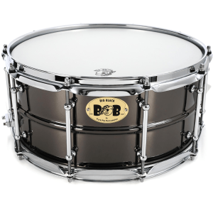 Pork Pie Percussion Big Black Brass 6.5 x 14-inch Snare Drum - Black Nickel