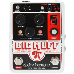 Electro-Harmonix Big Muff Pi Hardware Plug-in Effects Pedal and 2-in/2-out USB Interface