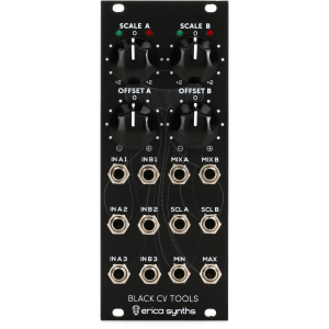 Erica Synths Black CV Tools CV/Audio Mixer with Dual Attenuverters Eurorack Module