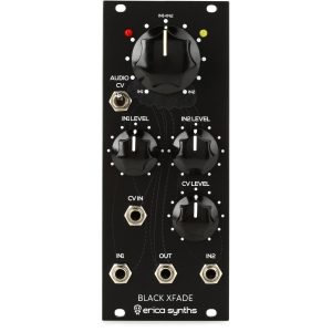 Erica Synths Black XFade 2-input Eurorack Module for Crossfading Audio or CV Signals