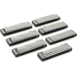 Fender Blues Deluxe Harmonica - 7-pack with Case