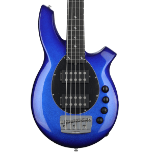 Ernie Ball Music Man Bongo 5 Bass Guitar - Pacific Blue Sparkle, Sweetwater Exclusive