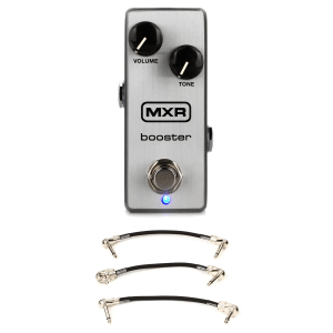 MXR M293 Booster Mini Boost Pedal with Patch Cables
