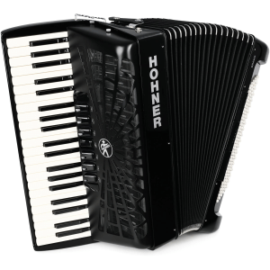 Hohner Bravo III 120 Chromatic Piano Key Accordion - Jet Black