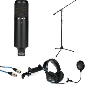 Sony C-80 Condenser Microphone and MDR-7506 Headphones Bundle