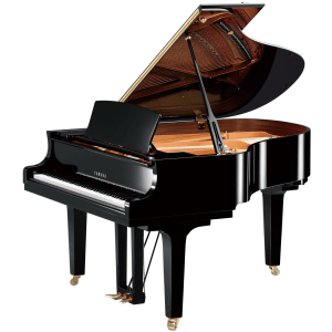 Yamaha C2X Acoustic Grand Piano - Polished Ebony with Chrome Accents