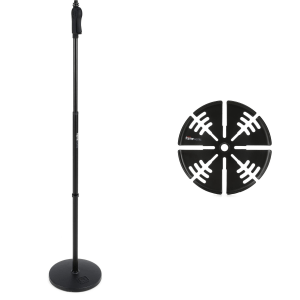 Gator Frameworks GFW-MIC-1001 Deluxe 10" Round Base Mic Stand and Mic Stand Cable Hanger