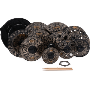 Meinl Cymbals Classics Custom Dark Set - 6/10/12/15/16/17/18/18/20/20 inch - with Free 22 inch bag and 5A Sticks