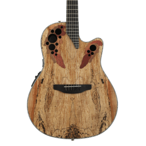 Ovation Celebrity Elite Plus CE44P-SM Mid-Depth Acoustic-Electric Guitar - Natural Spalted Maple