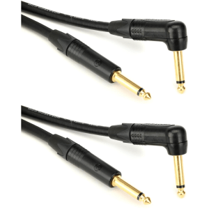 Hosa CGK-010R Edge Instrument Cable - 10 foot (2-Pack)