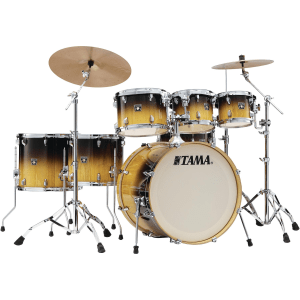 Tama Superstar Classic CL72S 7-piece Shell Pack with Snare Drum - Gloss Lacebark Pine Fade