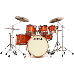 Tama Superstar Classic CL72S 7-piece Shell Pack with Snare Drum - Tangerine Lacquer Burst