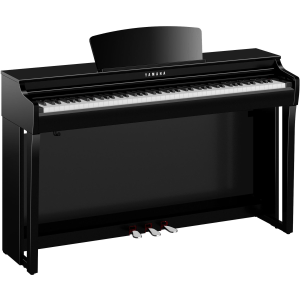 Yamaha Clavinova CLP-725 Digital Upright Piano with Bench - Polished Ebony Finish