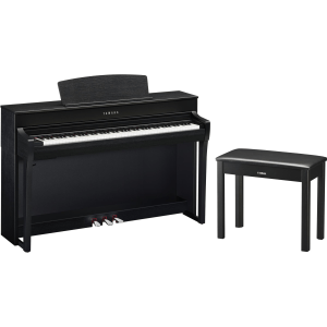 Yamaha Clavinova CLP-745 Digital Upright Piano with Bench - Matte Black Finish