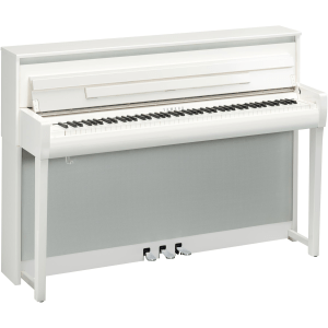 Yamaha Clavinova CLP-785 Digital Upright Piano with Bench - Polished White Finish