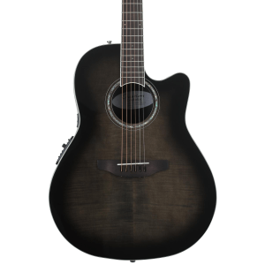 Ovation Celebrity Standard Plus Mid-Depth Acoustic-Electric Guitar - Trans Black