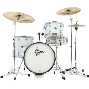 Gretsch Drums Catalina Club CT1-J484 4-piece Shell Pack with Snare Drum - White Satin Flame