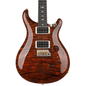 PRS Custom 24 Electric Guitar with Pattern Thin Neck - Orange Tiger 10-Top
