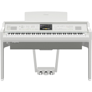 Yamaha Clavinova CVP-809 Digital Upright Piano with Bench - Polished White Finish