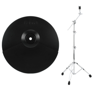 Roland V-Cymbal Bundle: CY-5 Dual-trigger Cymbal Pad with Gibraltar 6709 Boom Stand