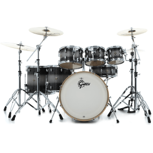 Gretsch Drums Catalina Maple CM1-E826P 7-piece Shell Pack with Snare Drum - Black Stardust Silver Duco