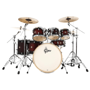 Gretsch Drums Catalina Maple CM1-E826P 7-piece Shell Pack with Snare Drum - Satin Deep Cherry Burst