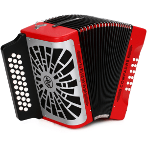 Hohner Compadre Diatonic Accordion - Keys of G/C/F - Red