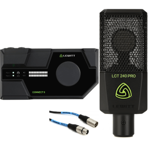 Lewitt Connect 6 USB-C Audio interface and LCT 240 PRO Condenser Microphone Bundle - Black