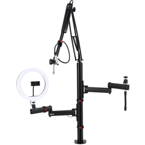 Gator Frameworks Creator Tree Modular Content Creation Stand with Light, Microphone, and Camera Attachments