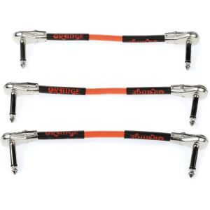 Orange CA038 Crush Right Angle to Right Angle Instrument Cable - 6 Inch (3 Pack)