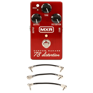 MXR M78 Custom Badass '78 Distortion Pedal with Patch Cables