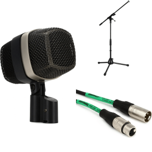 AKG D12 VR Dynamic Kick Drum Microphone Bundle with Stand and Cable