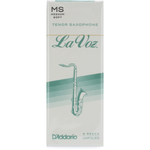 D'Addario RKC10MS - La Voz Tenor Saxophone Reeds - Medium Soft (5-pack)