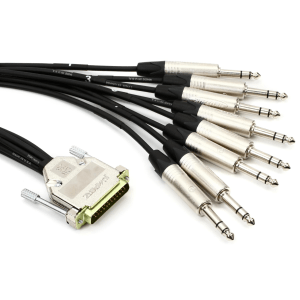 JUMPERZ JDB25-TRS ZipLine DB25 to TRS Male 8-channel Analog Audio Interface Cable - 1.5 foot