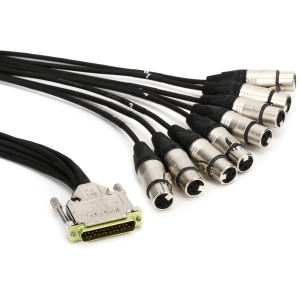 JUMPERZ JDB25-XLRF ZipLine DB25 to XLR Female 8-channel Analog Audio Interface Cable - 1.5 foot