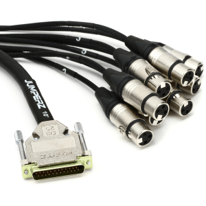 JUMPERZ JDB25-XLRF ZipLine DB25 to XLR Female 8-channel Analog Audio Interface Cable - 10 foot