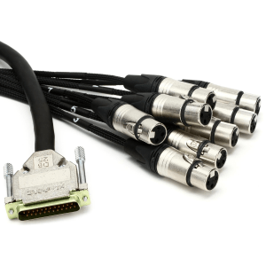 JUMPERZ JDB25-XLRF ZipLine DB25 to XLR Female 8-channel Analog Audio Interface Cable - 3 foot