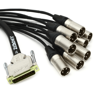 JUMPERZ JDB25-XLRM ZipLine DB25 to XLR Male 8-channel Analog Audio Interface Cable - 10 foot
