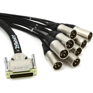 JUMPERZ JDB25-XLRM ZipLine DB25 to XLR Male 8-channel Analog Audio Interface Cable - 5 foot