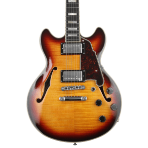 D'Angelico Premier Mini DC XT Electric Guitar - Vintage Sunburst with Stopbar Tailpiece, Sweetwater Exclusive