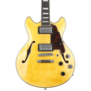 D'Angelico Premier Mini DC XT Electric Guitar - Blonde with Stopbar Tailpiece, Sweetwater Exclusive