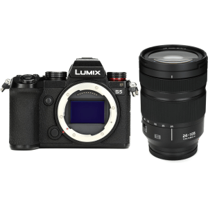 Panasonic Lumix S5 Mirrorless Camera with S-R24105 Lumix S 24-105mm f/4 Macro O.I.S. Lens
