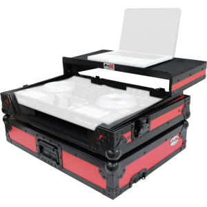 ProX XS-DDJSR2-LT-RB-LED Flight Case for Pioneer DJ Controllers - Black on Red