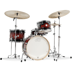 DW DDLG2004TB Design Series Frequent Flyer 4-piece Shell Pack with Snare Drum - Tobacco Burst