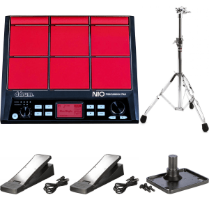 ddrum NIO Percussion Pad Stand and Dual Pedals Bundle