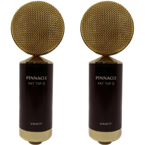 Pinnacle Microphones Fat Top II Ribbon Microphone Stereo Pair with Lundahl Transformer - Brown