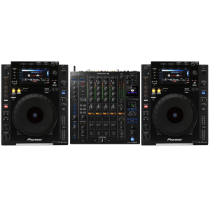Pioneer DJ DJM-A9 4-channel DJ Mixer with Effects and Dual CDJ900NXS Media Player Bundle