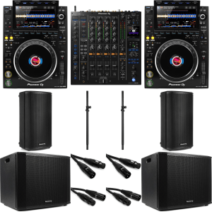 Pioneer DJ DJM-A9 4-channel DJ Mixer and CDJ3000 Live Performance Bundle